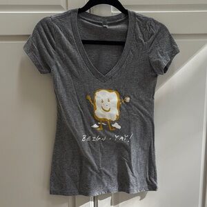 Next Level Apparel Heather Gray V-Neck Tee